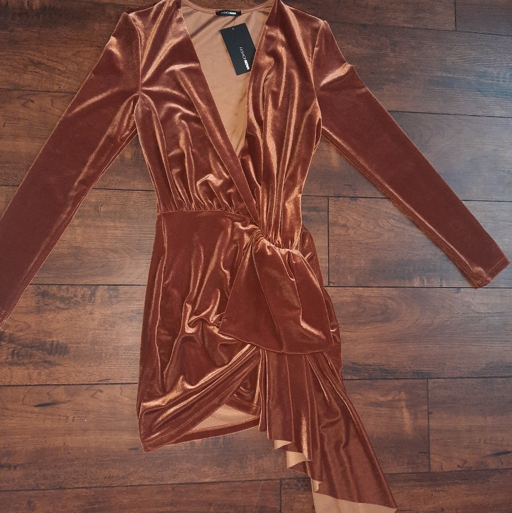 Photoelectric Velvet Mini Dress